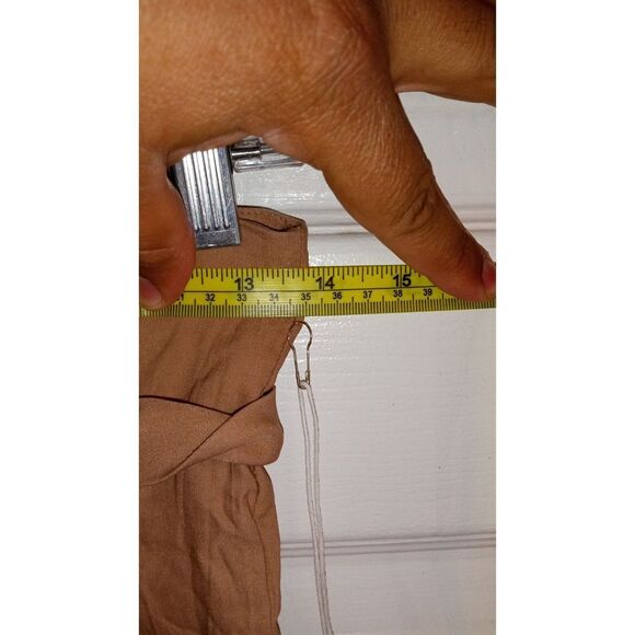 NWT Active USA Women's Large Brown High Waisted Paperbag pants - Picture 5 of 7